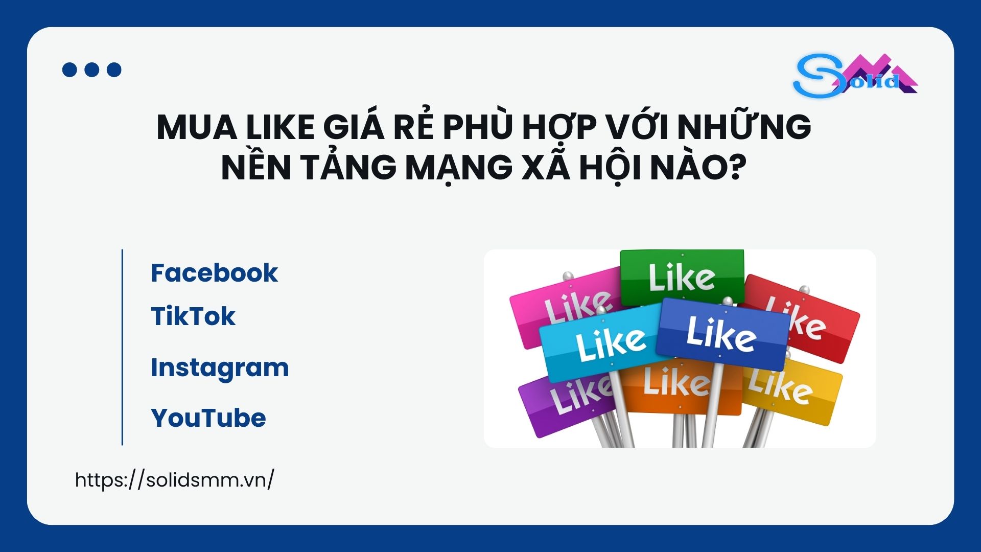 Mua like giá rẻ phù hợp với những nền tảng mạng xã hội nào